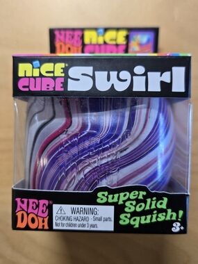 Needoh Nice Cube Swirl - Purple Pink White